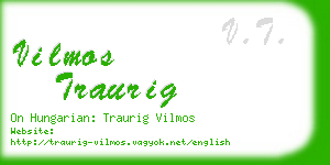 vilmos traurig business card
